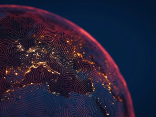 World map connectivity concept