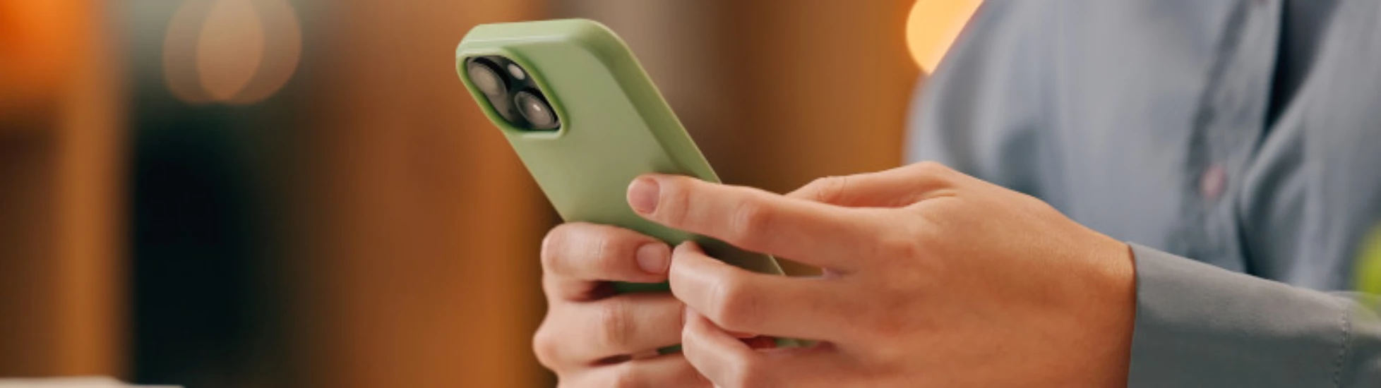 business person searching on smart mobile phone