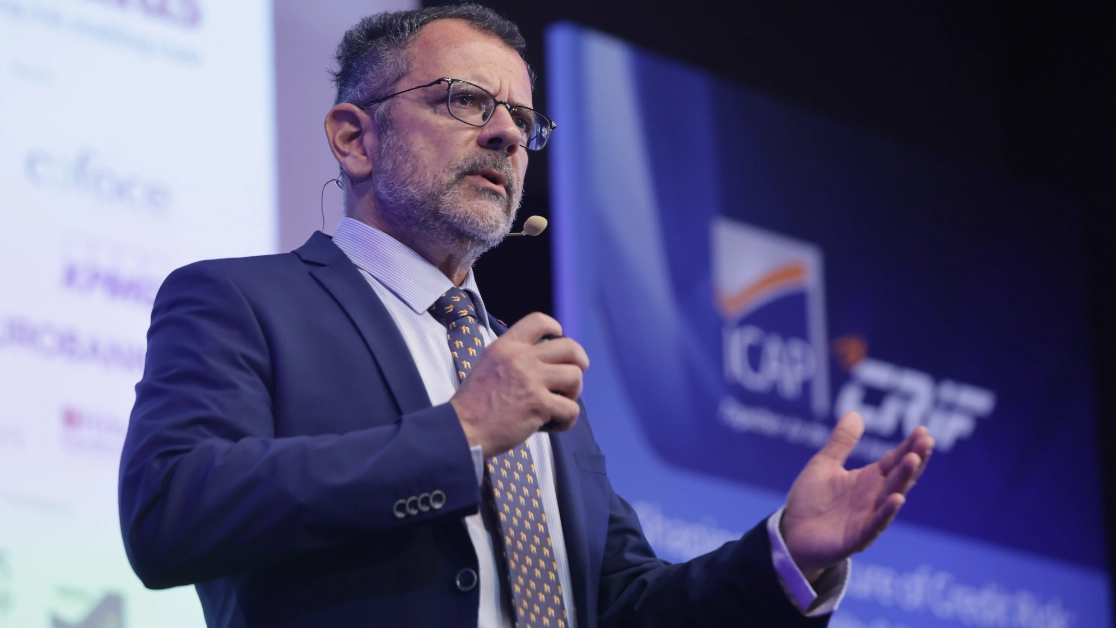 country Manager Greece speaking at a conference